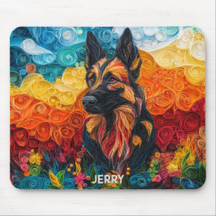 Farbiges Dog Portrait Mousepad