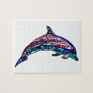 Farbiges Dolphin-Puzzle Puzzle