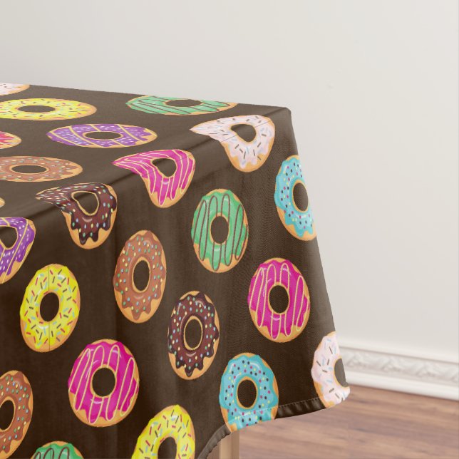Farbiges Donut Muster in Schokolade Tischdecke (Beispiel)