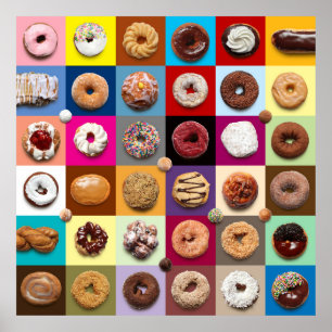 Farbiges Donuts-Plakat Poster