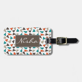 Farbiges Dreieck-Muster Gepäckanhänger
