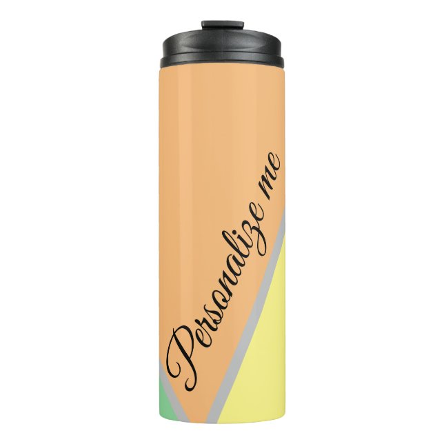 Farbiges Dreiecksmuster der 1970er Jahre | Moderne Thermosbecher (Vorderseite)