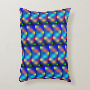 Farbiges Druckmuster, 'quadratische Schuppe'. Dekokissen