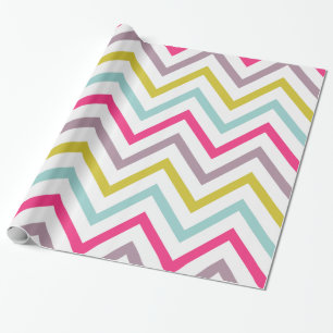 Farbiges dünnes Chevron-Muster-Wrap-Papier Geschenkpapier