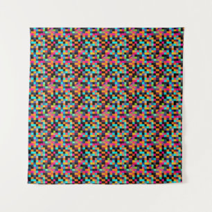 Farbiges, dynamisches geometrisches Muster Wandteppich
