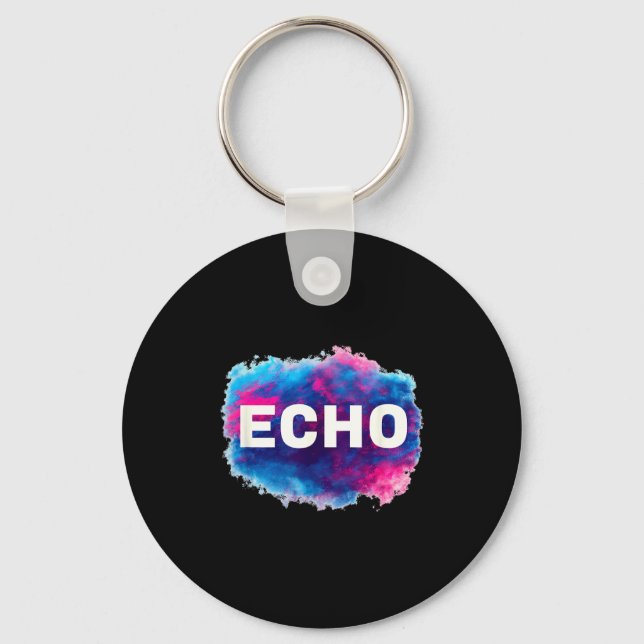 Farbiges Echo Look  Schlüsselanhänger (Vorderseite)