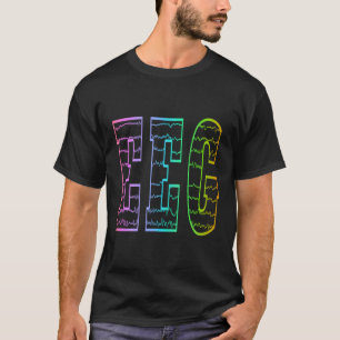 Farbiges Eeg Neurodiagnose Tech Eeg Tech T-Shirt