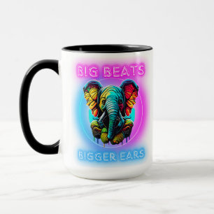 Farbiges Elefantengesicht Tasse