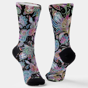 Farbiges ethnisches Paisley-Muster Socken