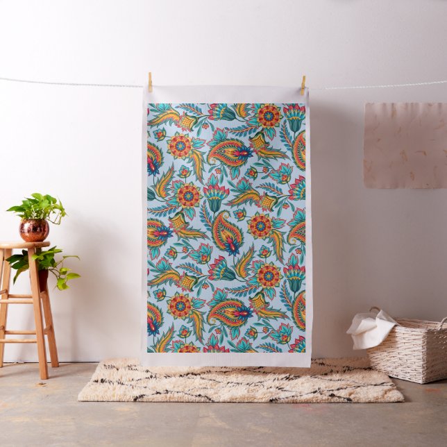 Farbiges ethnisches Paisley-Muster Stoff (Beispiel)