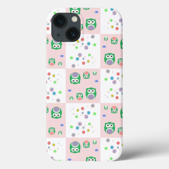 Farbiges Eukalyptusmuster für Kinder Case-Mate iPhone Hülle (Rückseite)