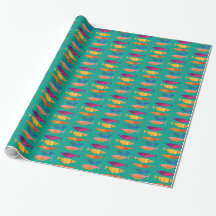 Farbiges Extravagantes Fish Wrapping Paper