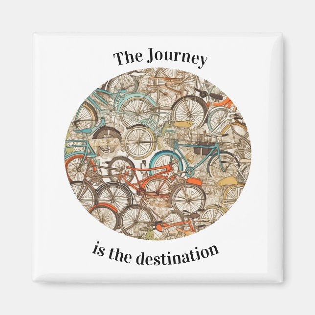 Farbiges Fahrradmuster individuell anpassbar Magnet (Vorne)