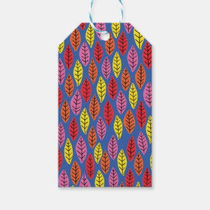 Farbiges Fallblattmuster Geschenkanhänger