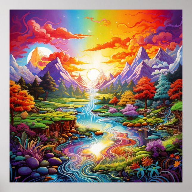 Farbiges Fantasieland Poster (Vorne)