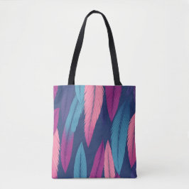 Farbiges Feder-Muster-Tasche mit schwarzem Trageri