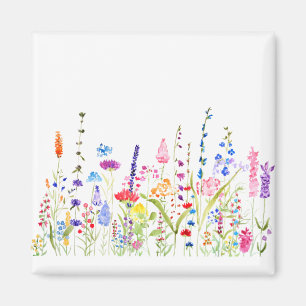 farbiges Feld der wilden Blume Magnet