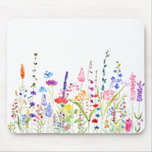 farbiges Feld der wilden Blume Mousepad