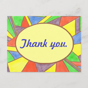 Farbiges festes Glas Danke, Postkarten