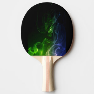 Farbiges Feuer - grün & blau Tischtennis Schläger