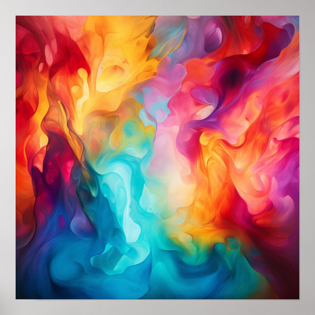 farbiges Feuer Poster (Vorne)