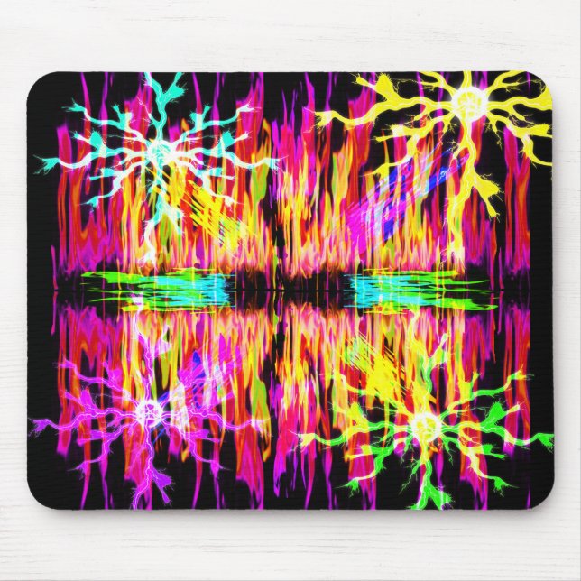 Farbiges Feuer und Sparks Mousepad (Vorne)