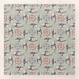 Farbiges Fliesendesign Glasuntersetzer