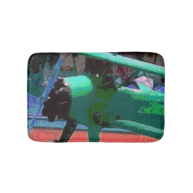 Farbiges Flugzeug Badematte (Vorderseite)