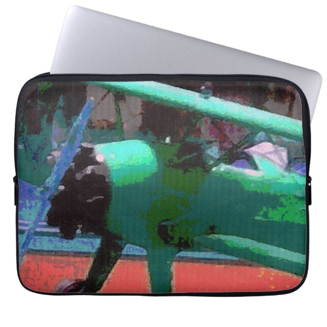 Farbiges Flugzeug Laptopschutzhülle (Vorderseite)