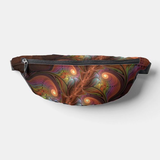 Farbiges fluoreszierendes Abstraktes trippy-Brown- Bauchtasche (Ablage )