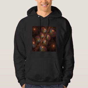 Farbiges fluoreszierendes Abstraktes trippy-Brown- Hoodie