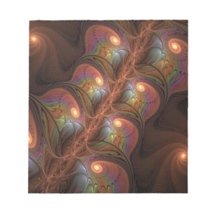 Farbiges fluoreszierendes Abstraktes trippy-Brown- Notizblock