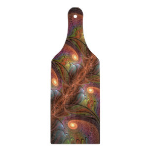 Farbiges fluoreszierendes Abstraktes trippy-Brown- Schneidebrett