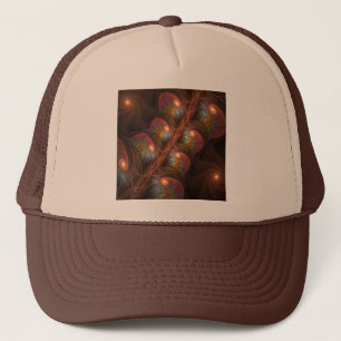 Farbiges fluoreszierendes Abstraktes trippy-Brown- Truckerkappe