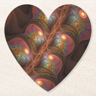 Farbiges fluoreszierendes Abstraktes trippy-Brown- Untersetzer