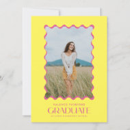 Farbiges Foto 2025 Elementare Graduate Wavy Frame Ankündigung