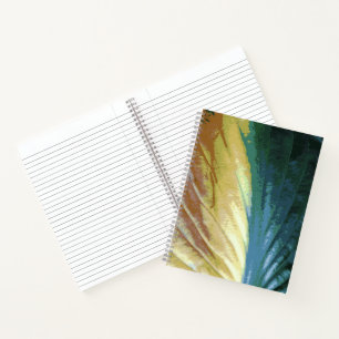 Farbiges Foto aus dem Herbst, Gelbbraun Notizbuch