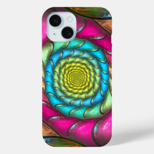 Farbiges Fraktal Abstrakt Spiral Case-Mate iPhone Hülle