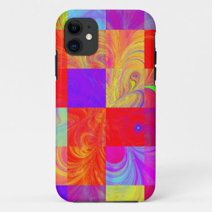 Farbiges Fraktal iPhone Case