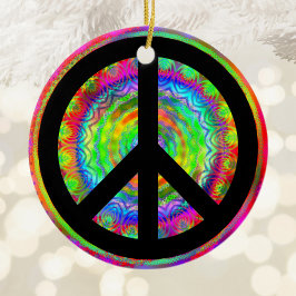 Farbiges Fraktal Kaleidoskop Keramik Ornament