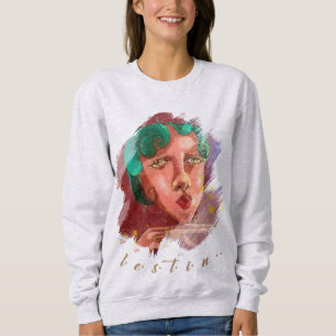 Farbiges Frauenportrait Sweatshirt