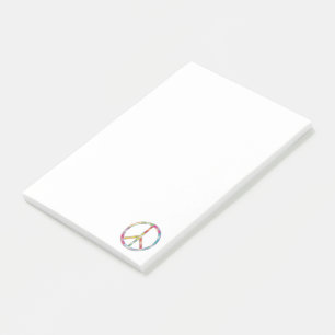 Farbiges Friedenszeichen Post-it Klebezettel