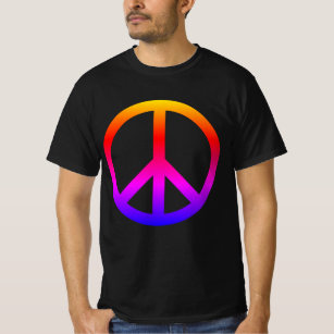 Farbiges Friedenszeichen T-Shirt