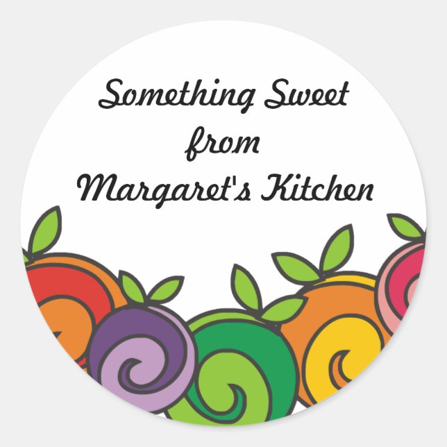 Farbiges Fruchtbackfutter aus meinem Küchenaufkleb Runder Aufkleber (Vorderseite)