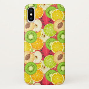 Farbiges Fruchtmuster iPhone X Hülle