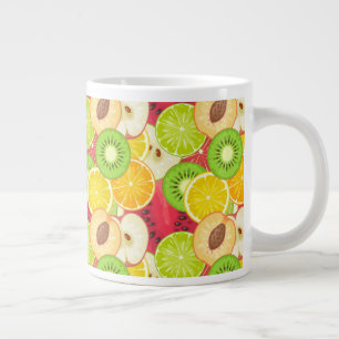 Farbiges Fruchtmuster Jumbo-Tasse