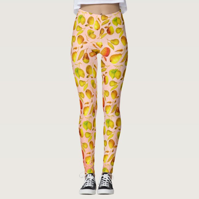 Farbiges Fruchtmuster Leggings (Vorderseite)