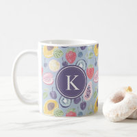 Farbiges Fruchtmuster Monogram