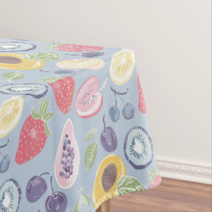 Farbiges Fruchtmuster Monogram Tischdecke