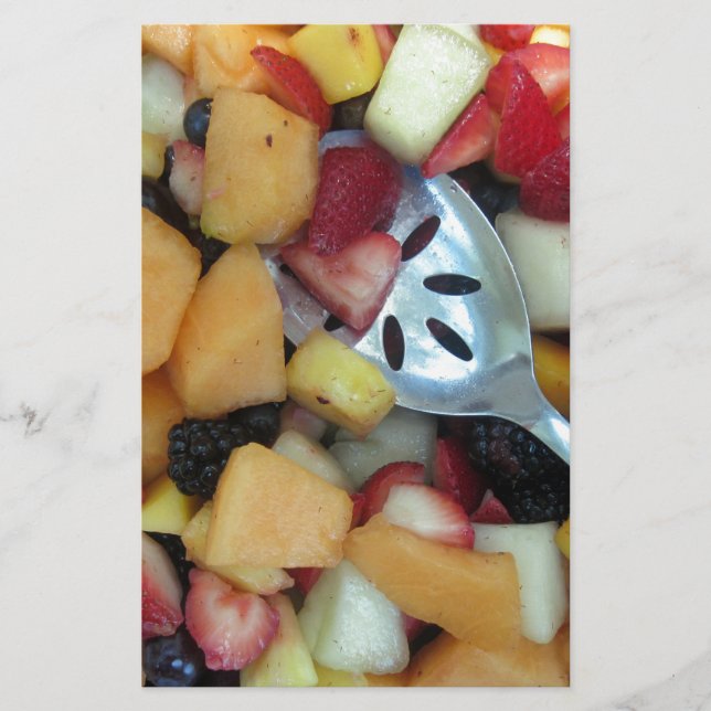 Farbiges Fruchtsortiment Briefpapier (Vorderseite)